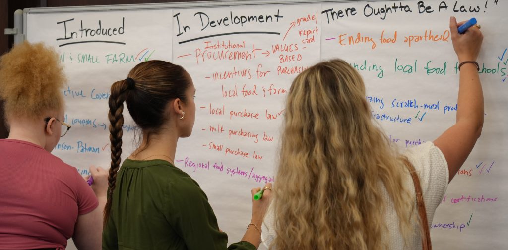 Brainstorming at retreat